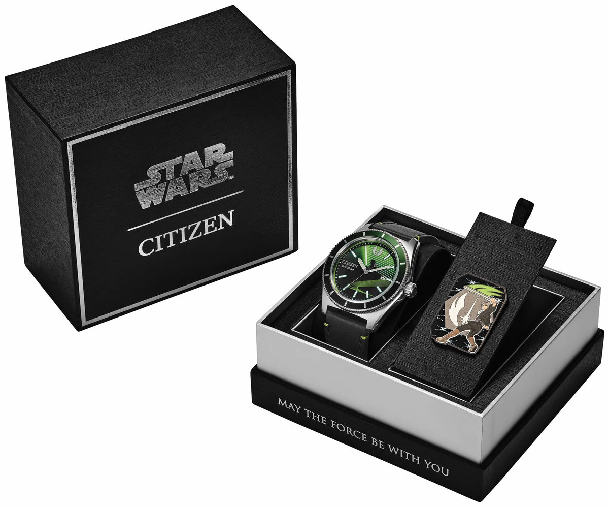 Luke Skywalker, Jedi Master Black Dial Leather Strap AW1910-48W