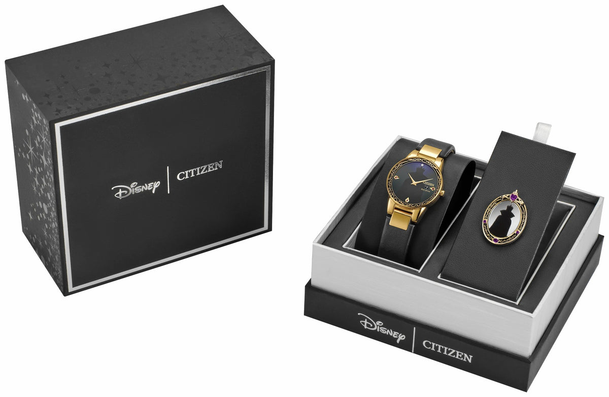 Evil Queen Shadow Black Dial Leather Strap GA1082-46W