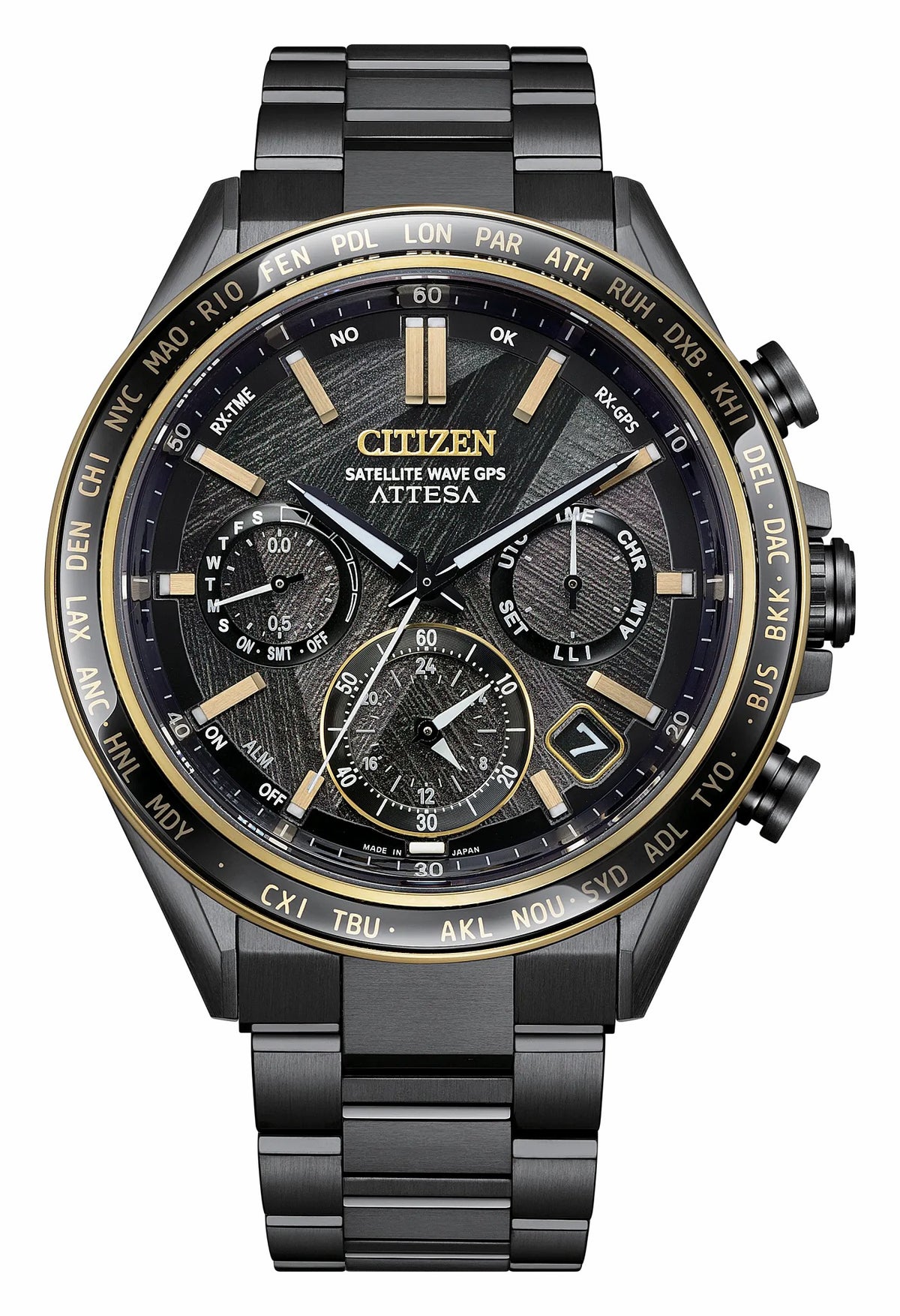 ATTESA LIGHT in BLACK Black Dial Super Titanium with DLC Coating Bracelet CC4078-51E
