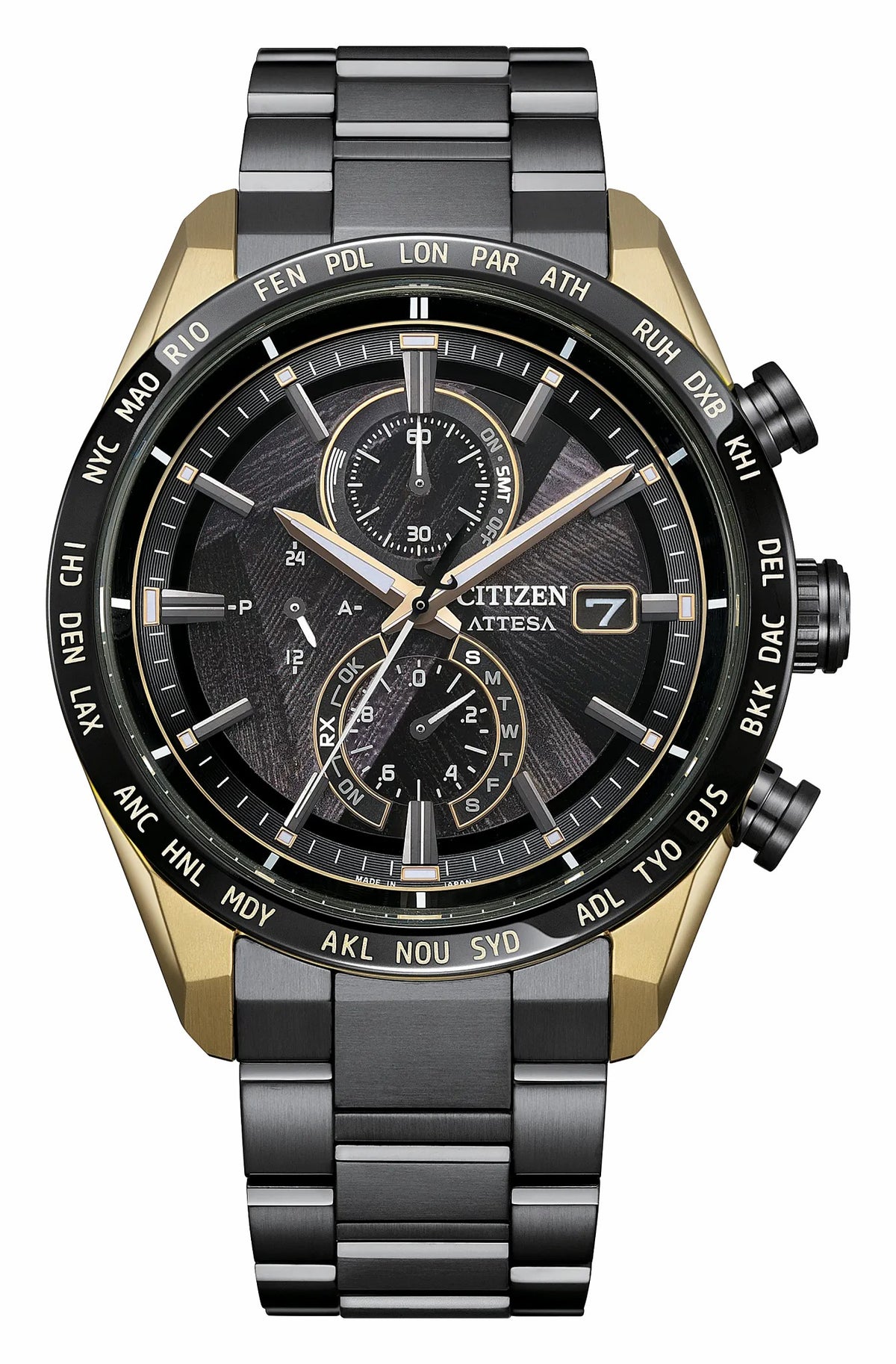 ATTESA LIGHT in BLACK Black Dial Super Titanium with DLC Coating Bracelet AT8384-58E