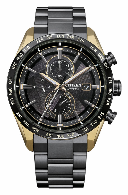 ATTESA LIGHT in BLACK Black Dial Super Titanium with DLC Coating Bracelet AT8384-58E