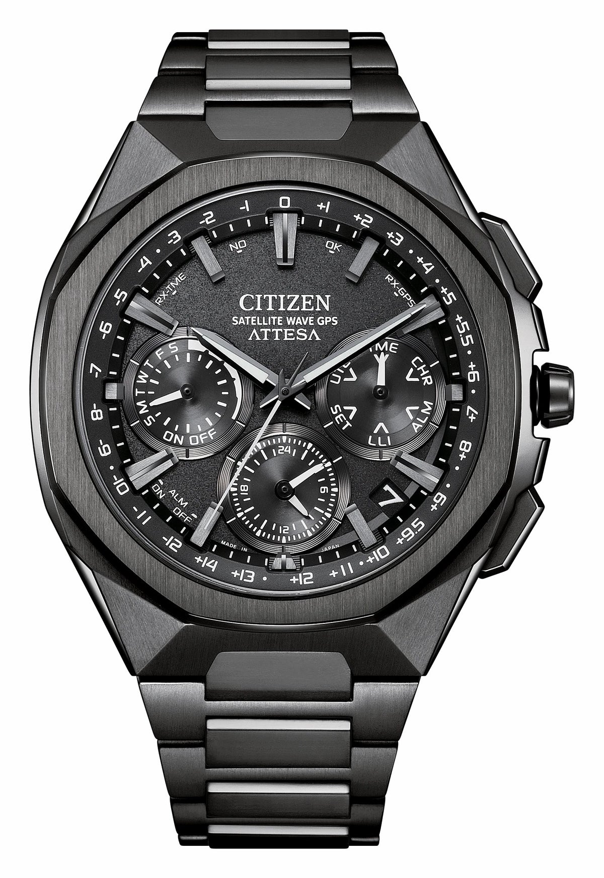 ATTESA Gray Dial Super Titanium with DLC Coating Bracelet CC4105-69E