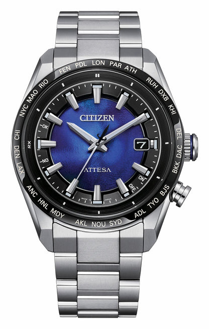ATTESA Blue Dial Super Titanium with Duratect Platinum Bracelet CB0288-65L
