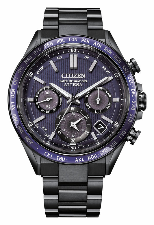 ATTESA Blue Dial Super Titanium with DLC Coating Bracelet CC4059-64L