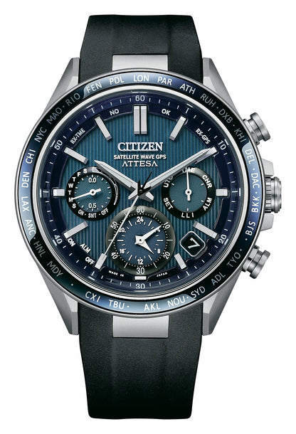 ATTESA Blue Dial Polyurethane Strap CC4050-18L