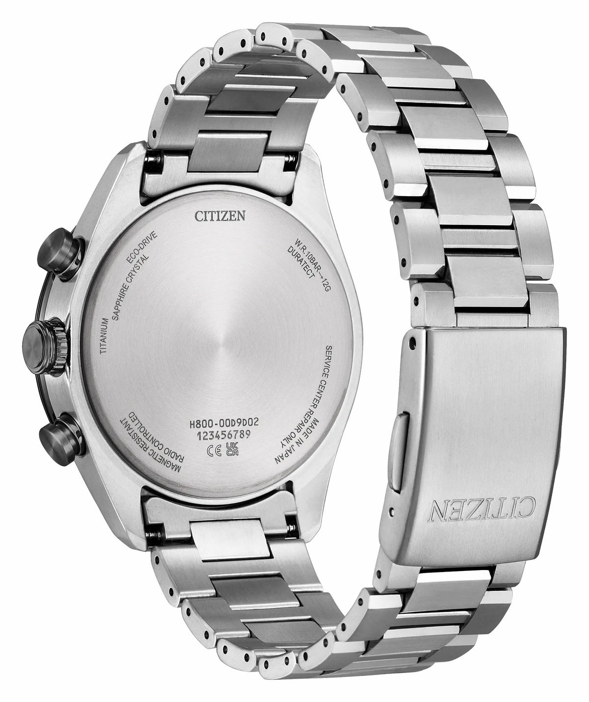 ATTESA Black Dial Super Titanium with DLC Coating Bracelet AT8295-56E