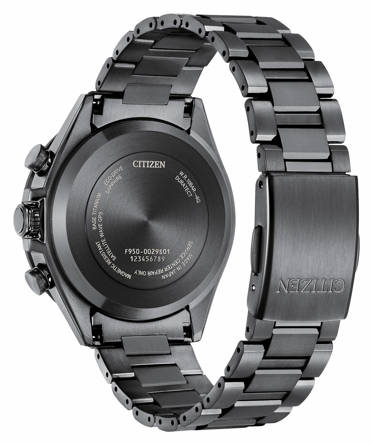 ATTESA Black Dial Super Titanium with DLC Coating Bracelet CC4055-65E