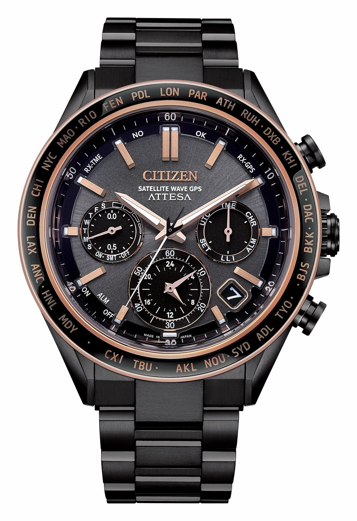 ATTESA Brown Dial Super Titanium with DLC Coating Bracelet CC4074-61W