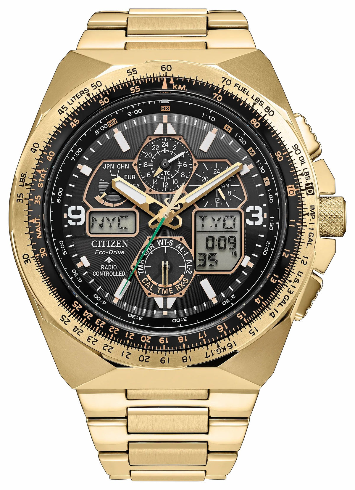 Promaster Skyhawk A-T Black Dial Stainless Steel Bracelet JY8144-50E