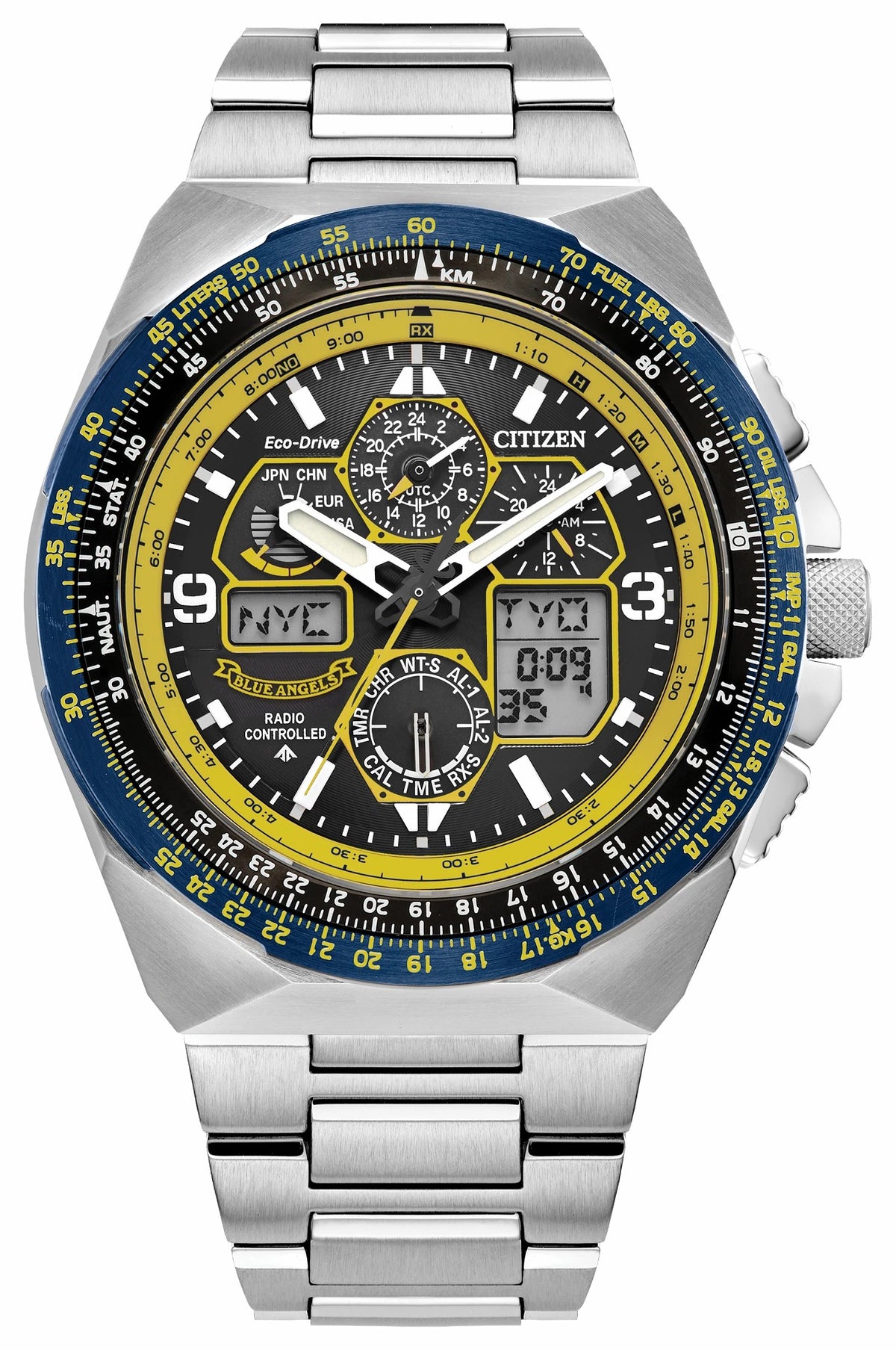 Promaster Skyhawk A-T Blue Dial Stainless Steel Bracelet JY8125-54L