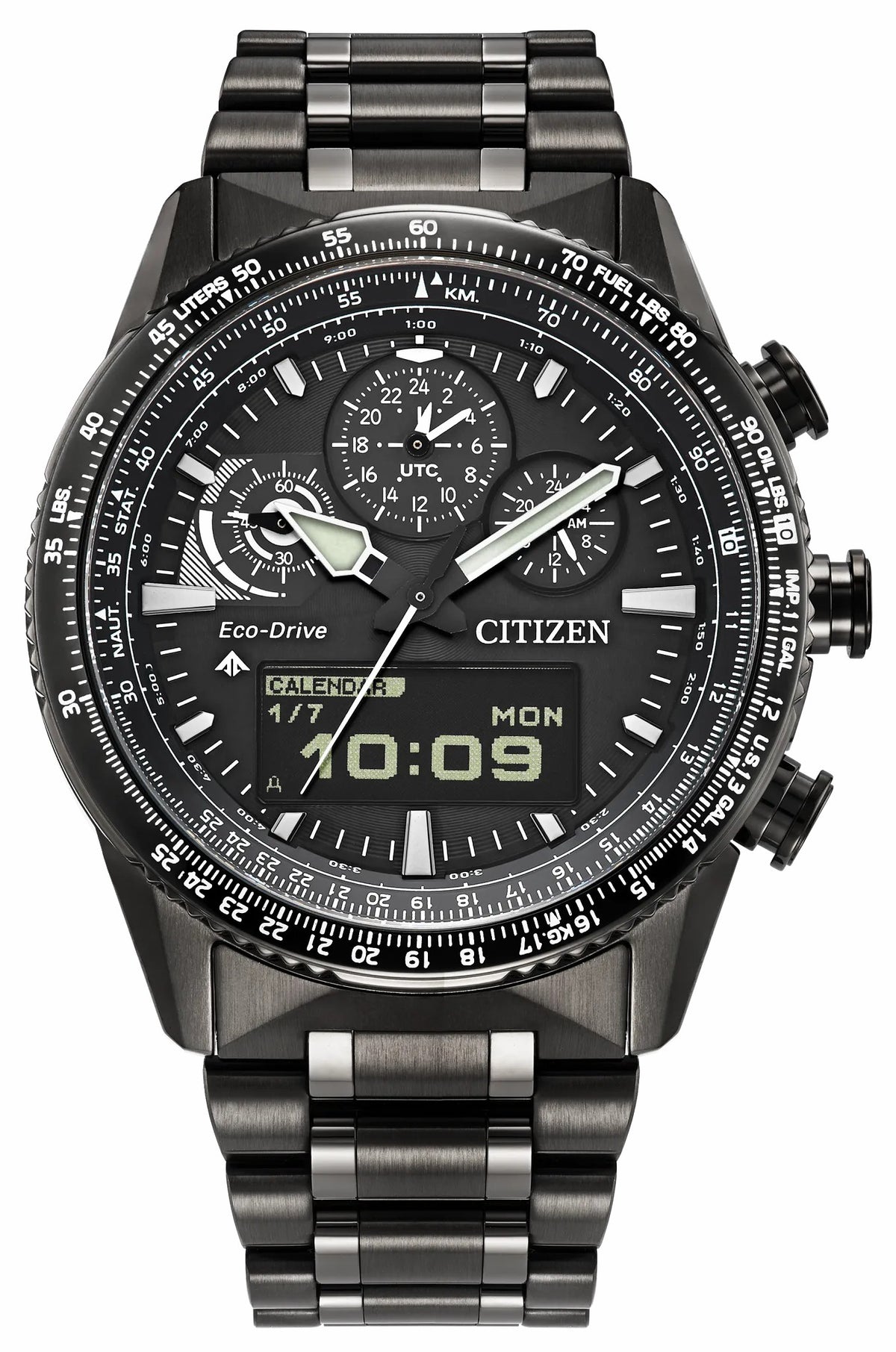 Promaster Skyhawk U830 Black Dial Stainless Steel Bracelet JV2005-58E