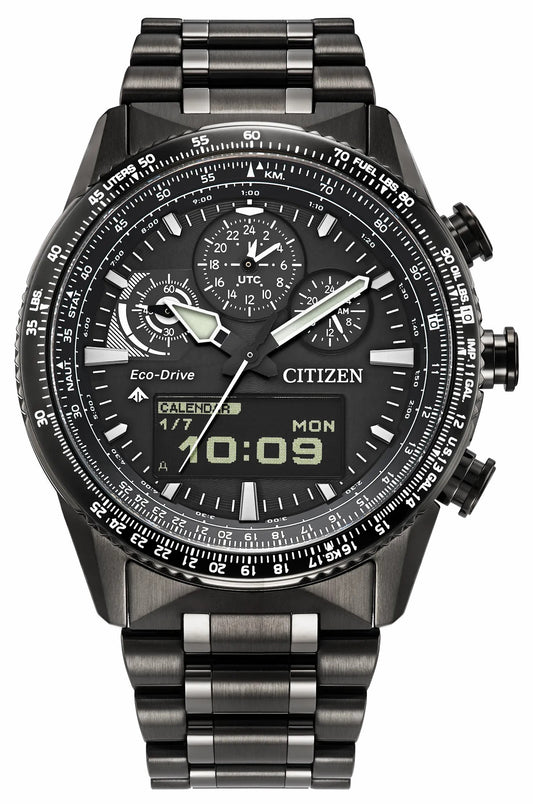 Promaster Skyhawk U830 Black Dial Stainless Steel Bracelet JV2005-58E