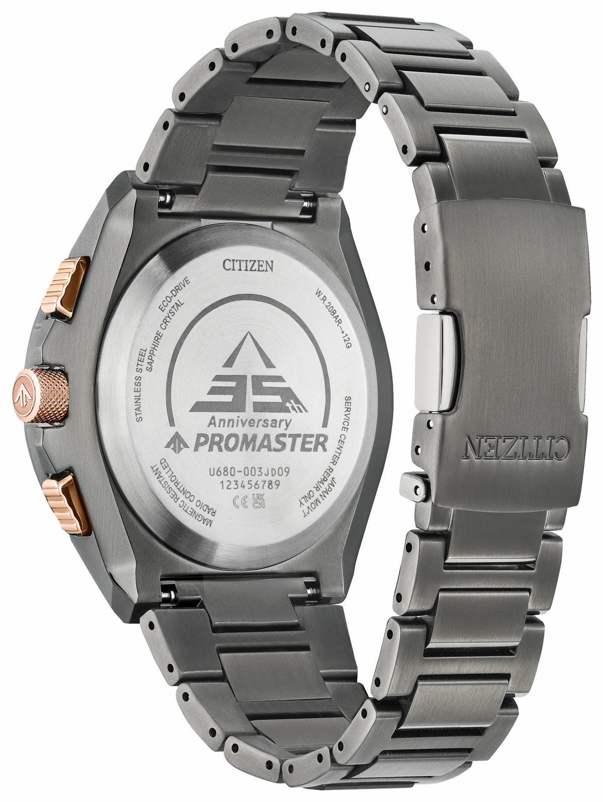 Promaster Skyhawk A-T Black Dial Stainless Steel Bracelet JY8146-54E