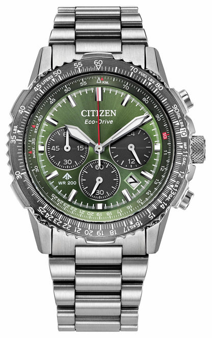 Promaster Navihawk Green Dial Stainless Steel Bracelet CA4664-60W