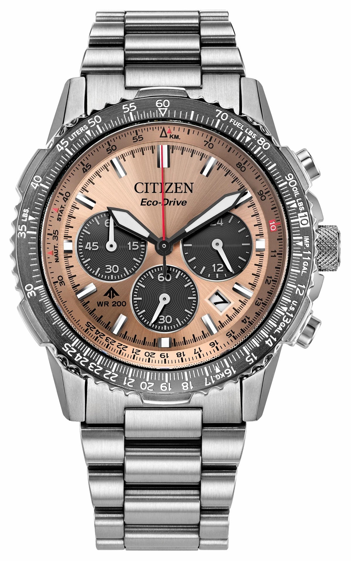 Promaster Navihawk Salmon Dial Stainless Steel Bracelet CA4664-60X
