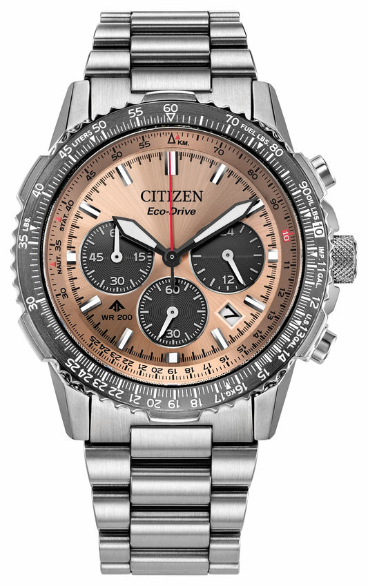Promaster Navihawk Salmon Dial Stainless Steel Bracelet CA4664-60X