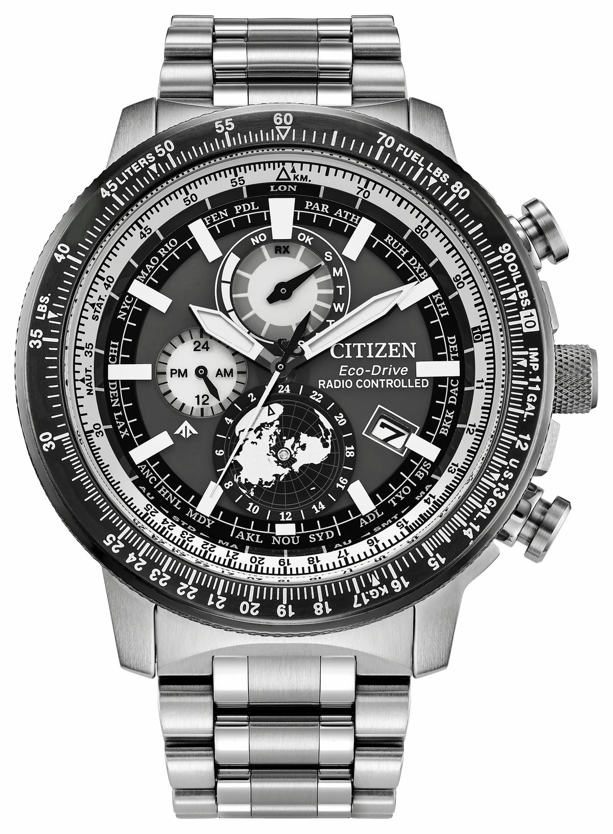 Promaster Geo Trekker Gray Dial Stainless Steel Bracelet BY3006-53H