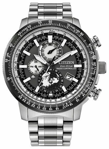 Promaster Geo Trekker Gray Dial Stainless Steel Bracelet BY3006-53H
