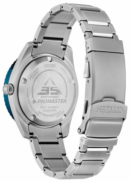 Promaster Fujitsubo Blue Dial Super Titanium with Duratect Platinum Bracelet NB6026-56L