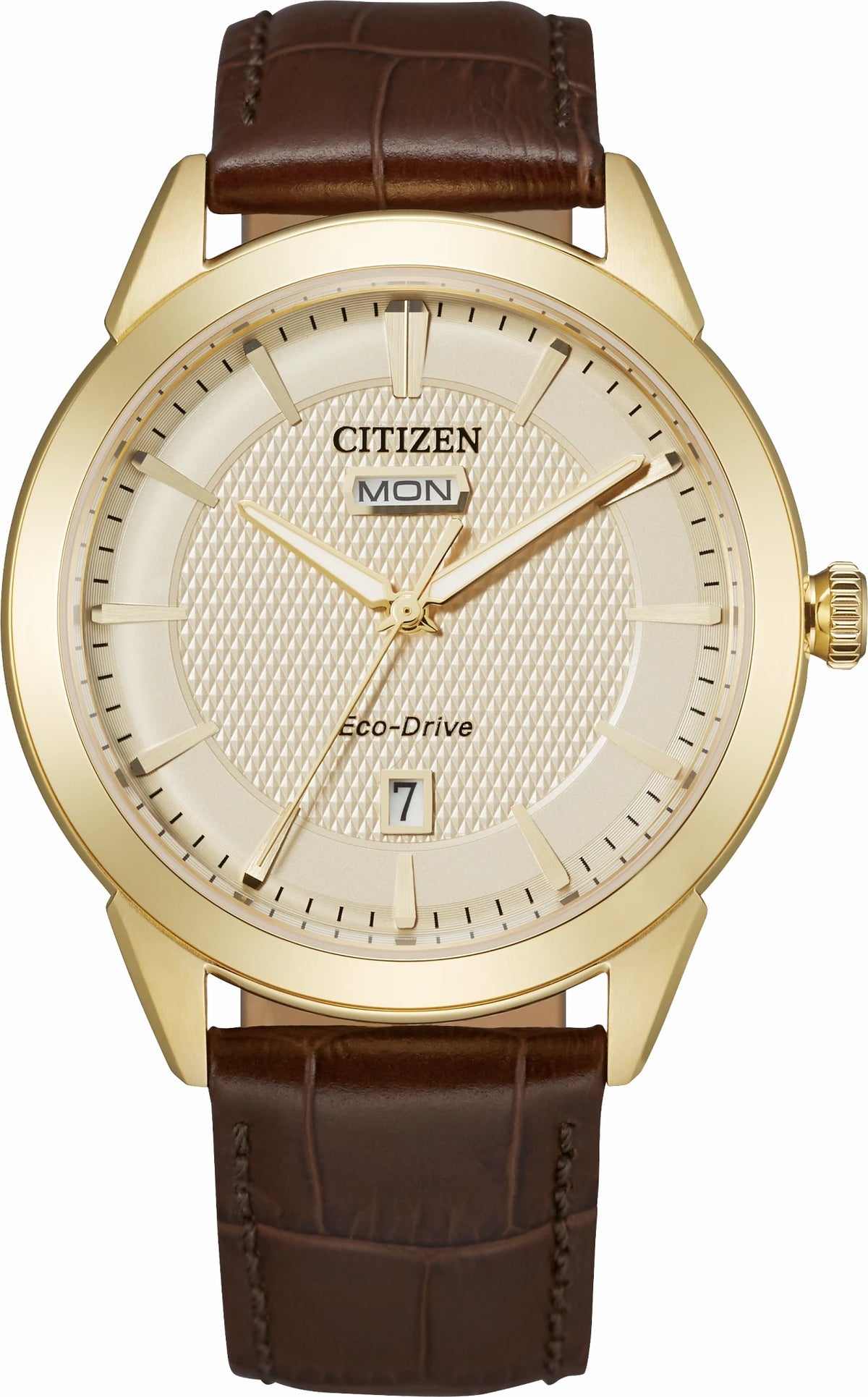 Rolan Champagne Dial Leather Strap AW0092-07Q