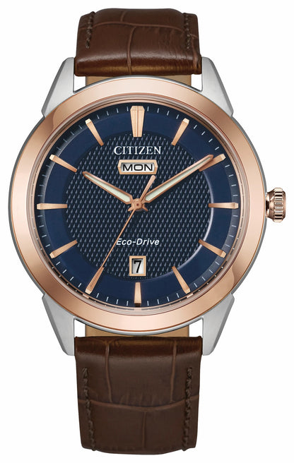 Rolan Navy Dial Leather Strap AW0096-06L