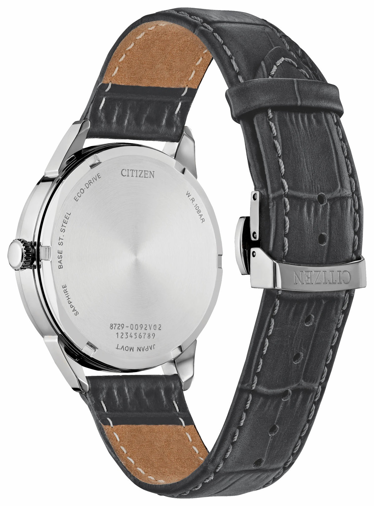 Rolan Silver-Tone Dial Leather Strap BU2110-01A