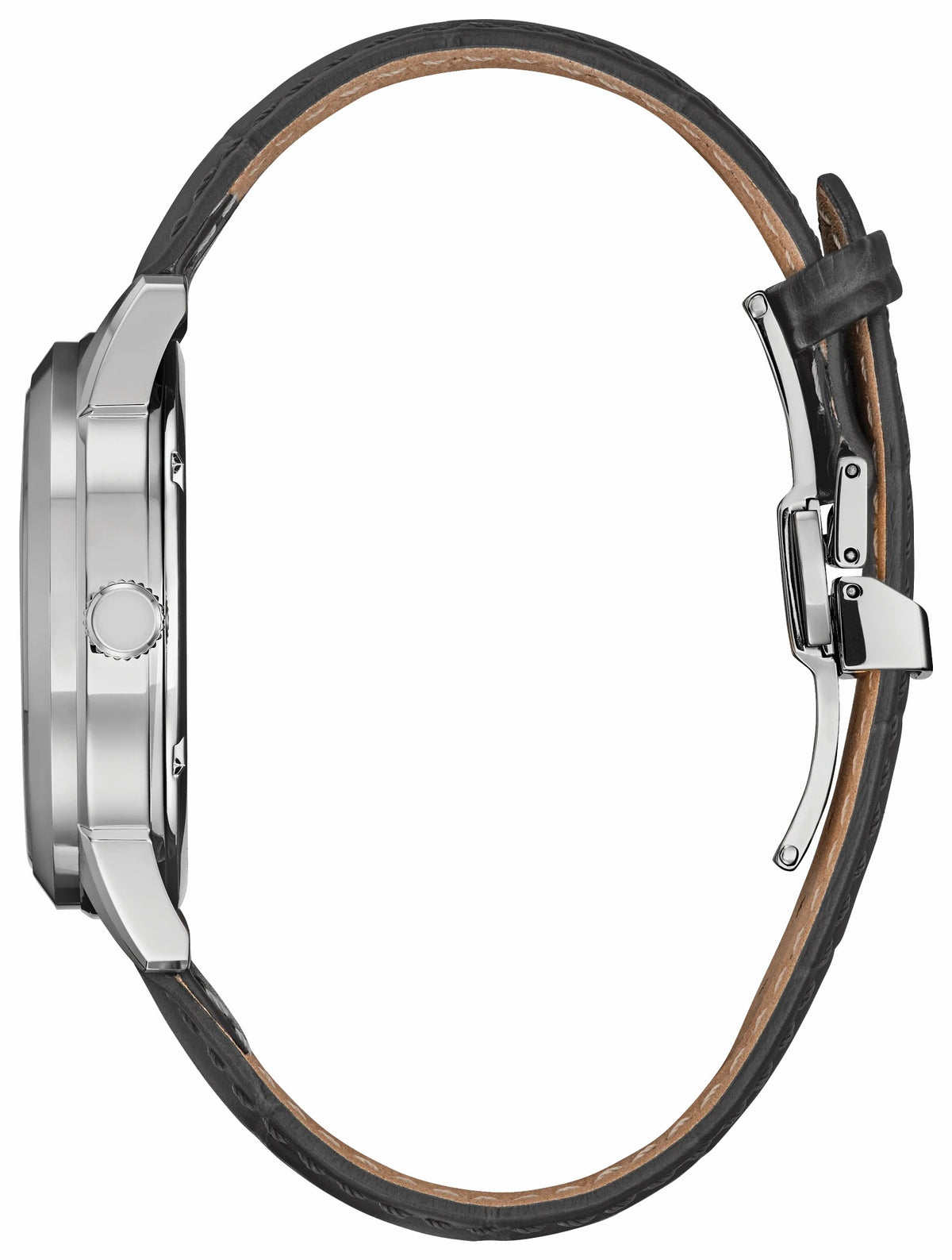 Rolan Silver-Tone Dial Leather Strap BU2110-01A