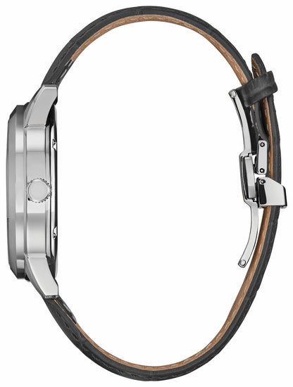 Rolan Silver-Tone Dial Leather Strap BU2110-01A