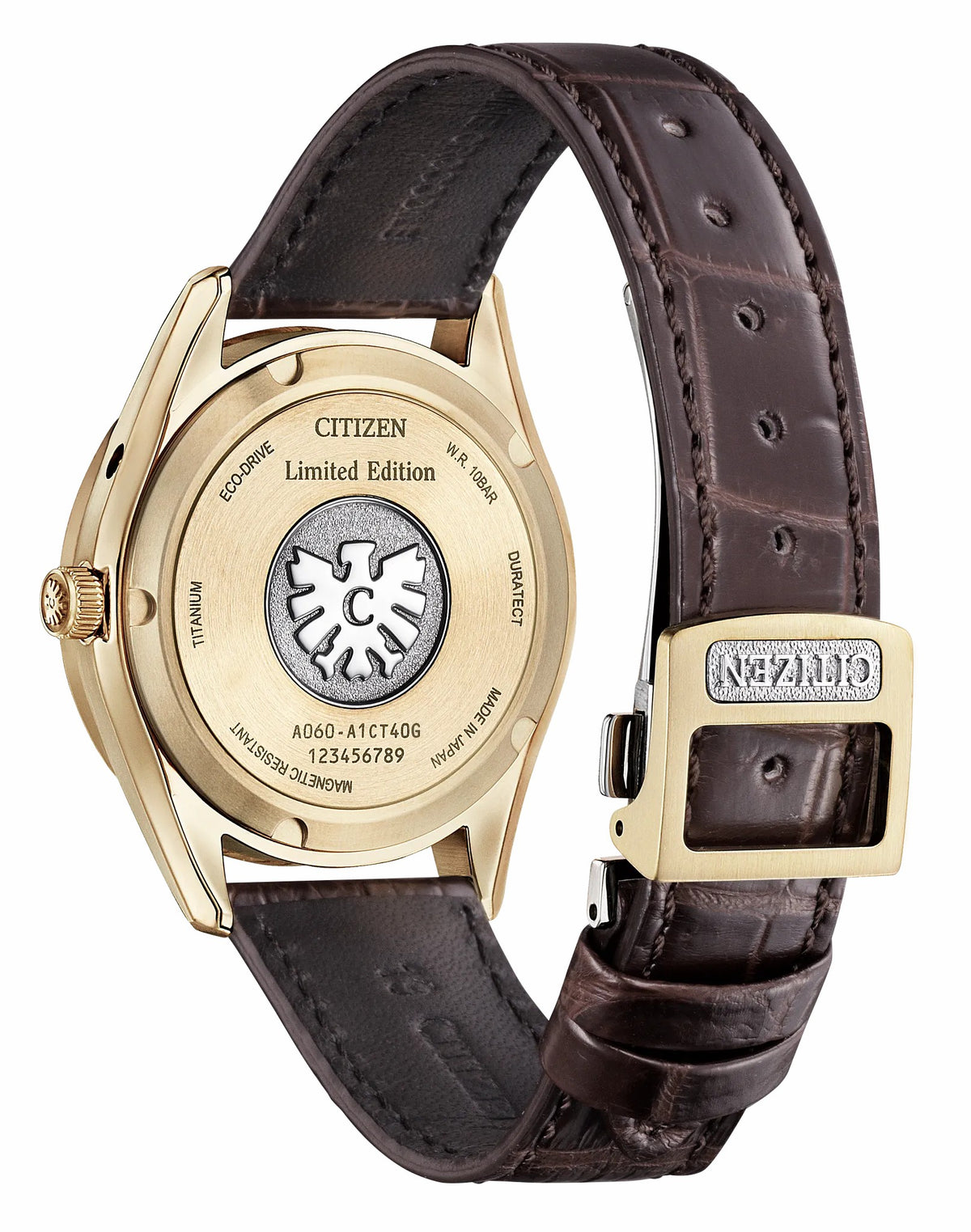The CITIZEN Brown Dial Crocodile Strap AQ4103-16W