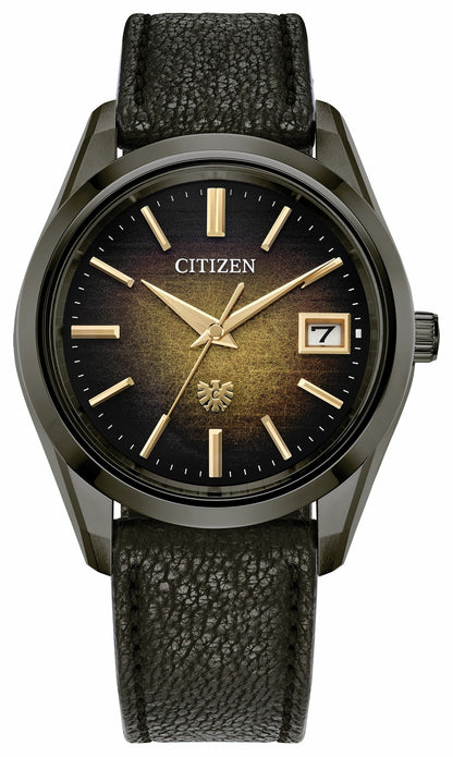 The CITIZEN Brown Dial Leather Strap AQ4106-18X