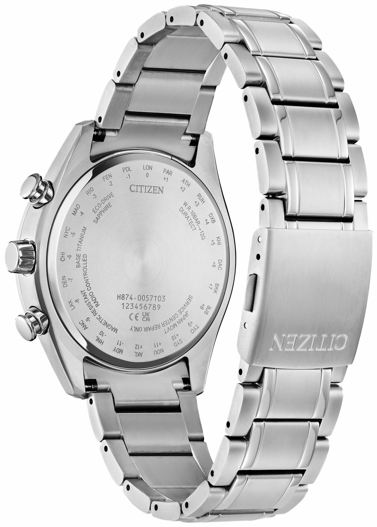 Tsuki-yomi A-T Red Dial Super Titanium Bracelet BY1018-55X