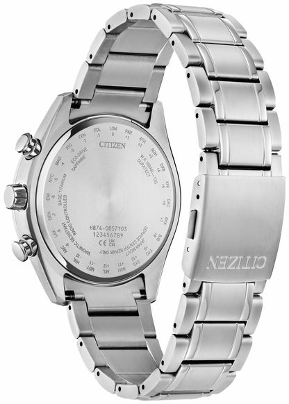 Tsuki-yomi A-T Red Dial Super Titanium Bracelet BY1018-55X
