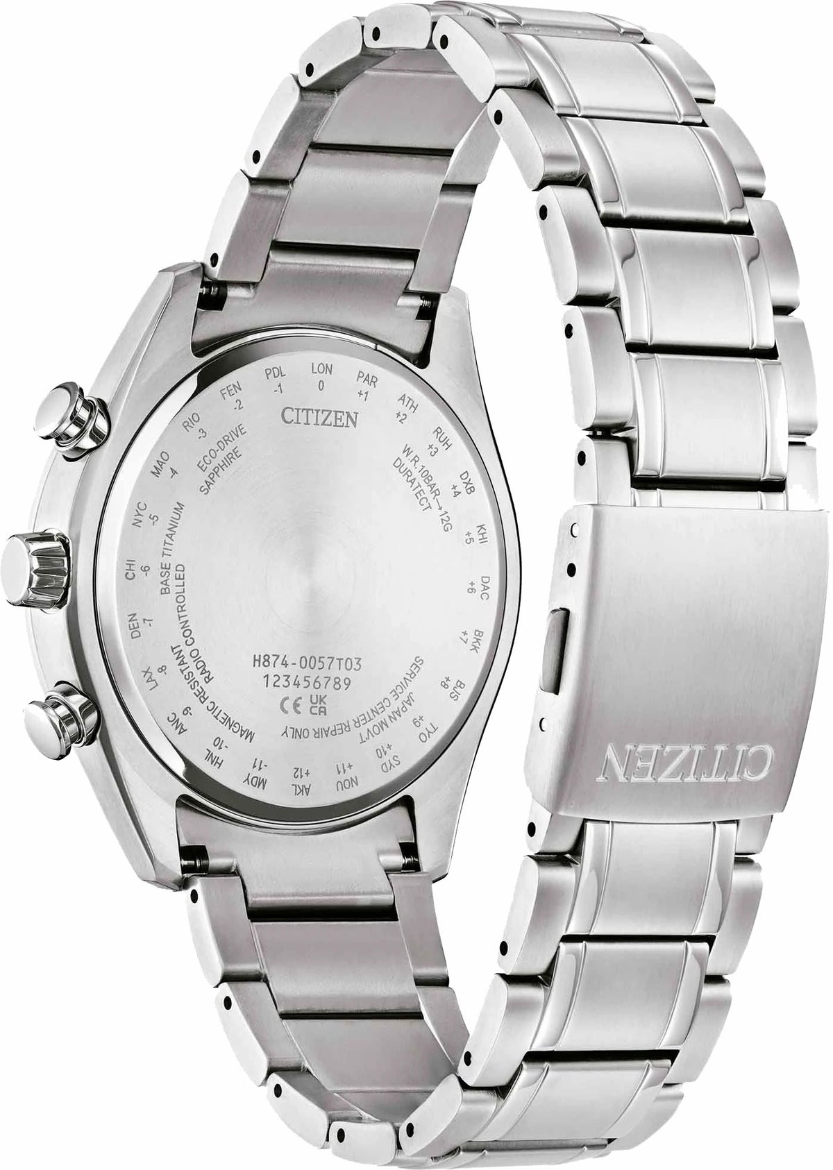 Tsuki-yomi A-T Green Dial Super Titanium Bracelet BY1010-57X