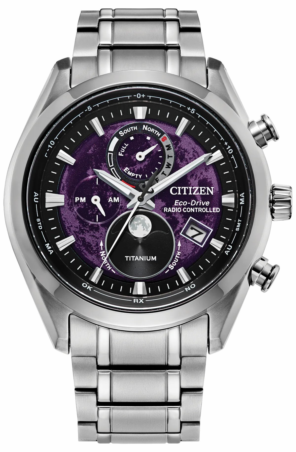 Tsuki-Yomi A-T Purple Dial Super Titanium Bracelet BY1010-81Z