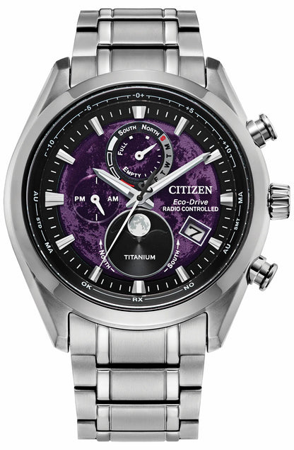 Tsuki-Yomi A-T Purple Dial Super Titanium Bracelet BY1010-81Z