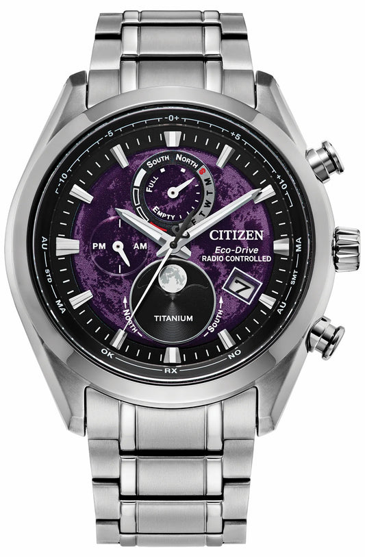 Tsuki-Yomi A-T Purple Dial Super Titanium Bracelet BY1010-81Z