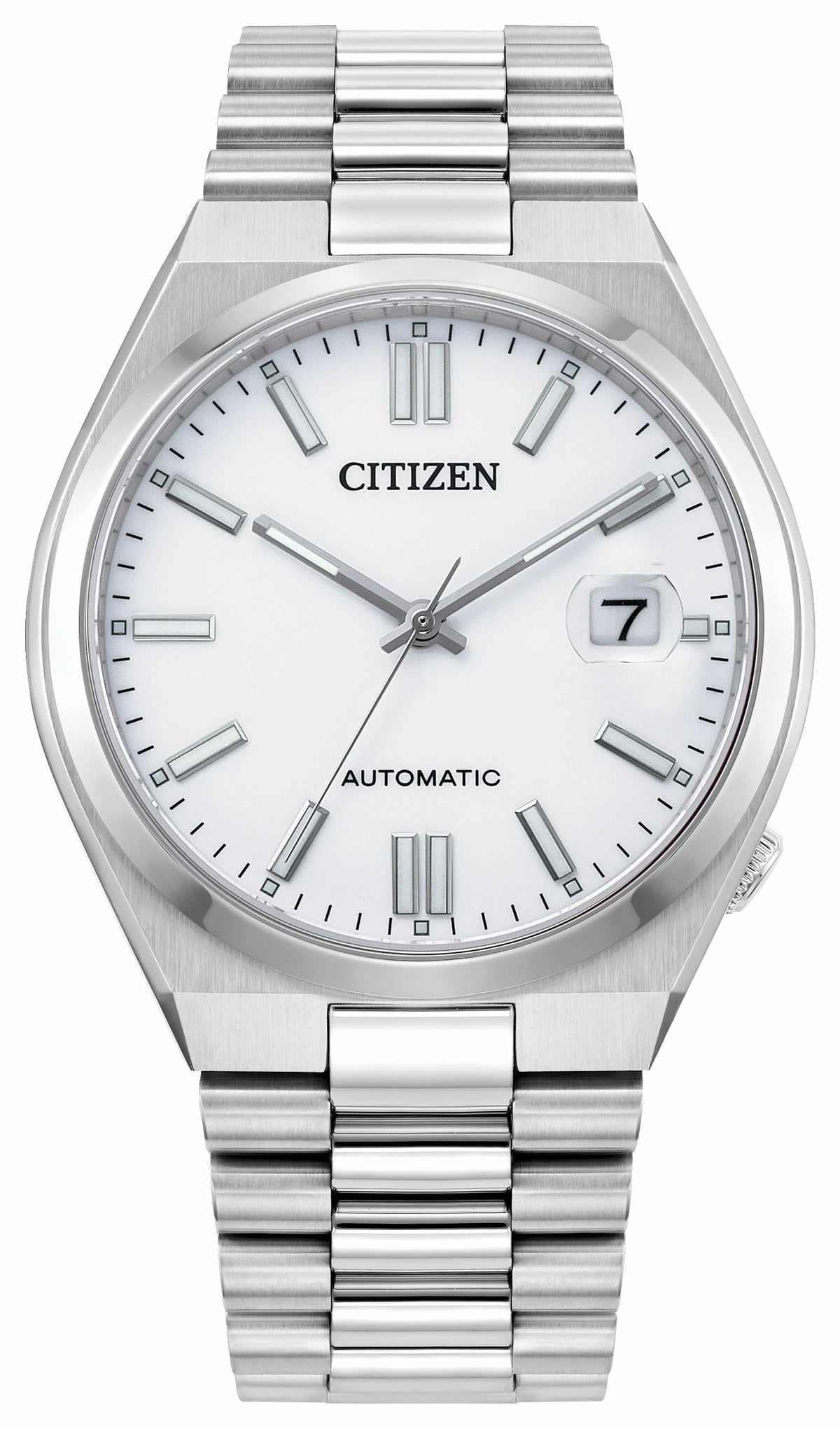 TSUYOSA White Dial Stainless Steel Bracelet NJ0150-56A