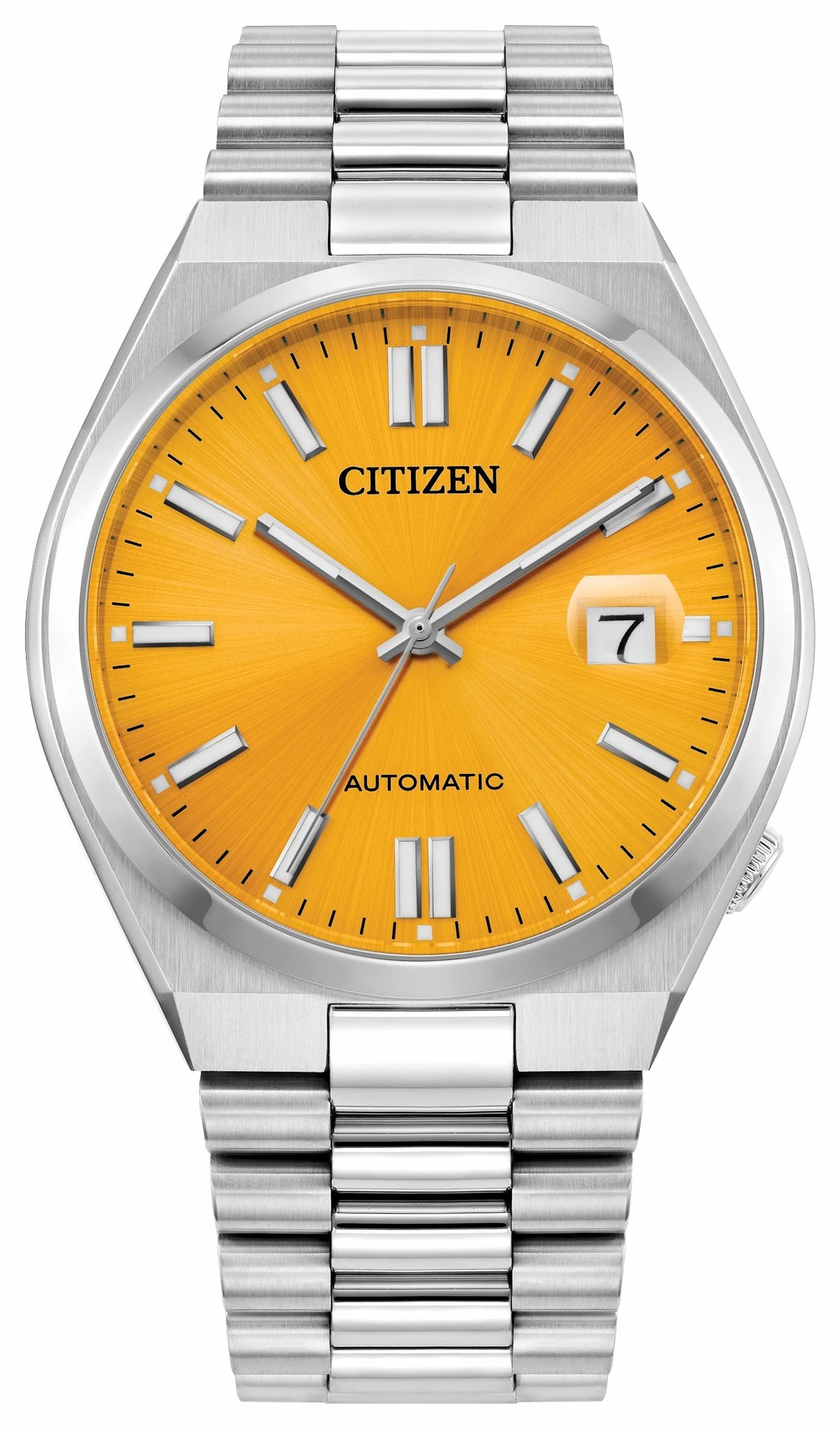 TSUYOSA Yellow Dial Stainless Steel Bracelet NJ0150-56Z