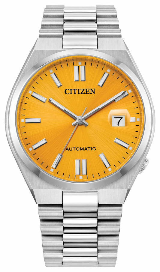 TSUYOSA Yellow Dial Stainless Steel Bracelet NJ0150-56Z