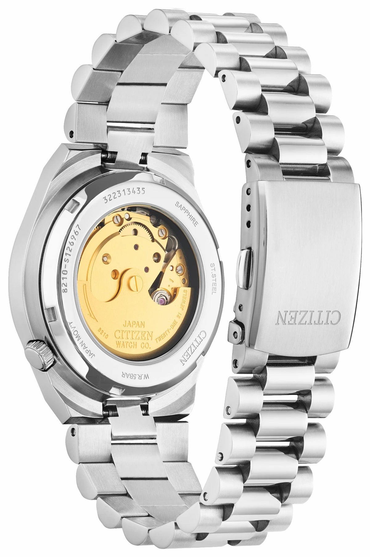 TSUYOSA Yellow Dial Stainless Steel Bracelet NJ0150-56Z