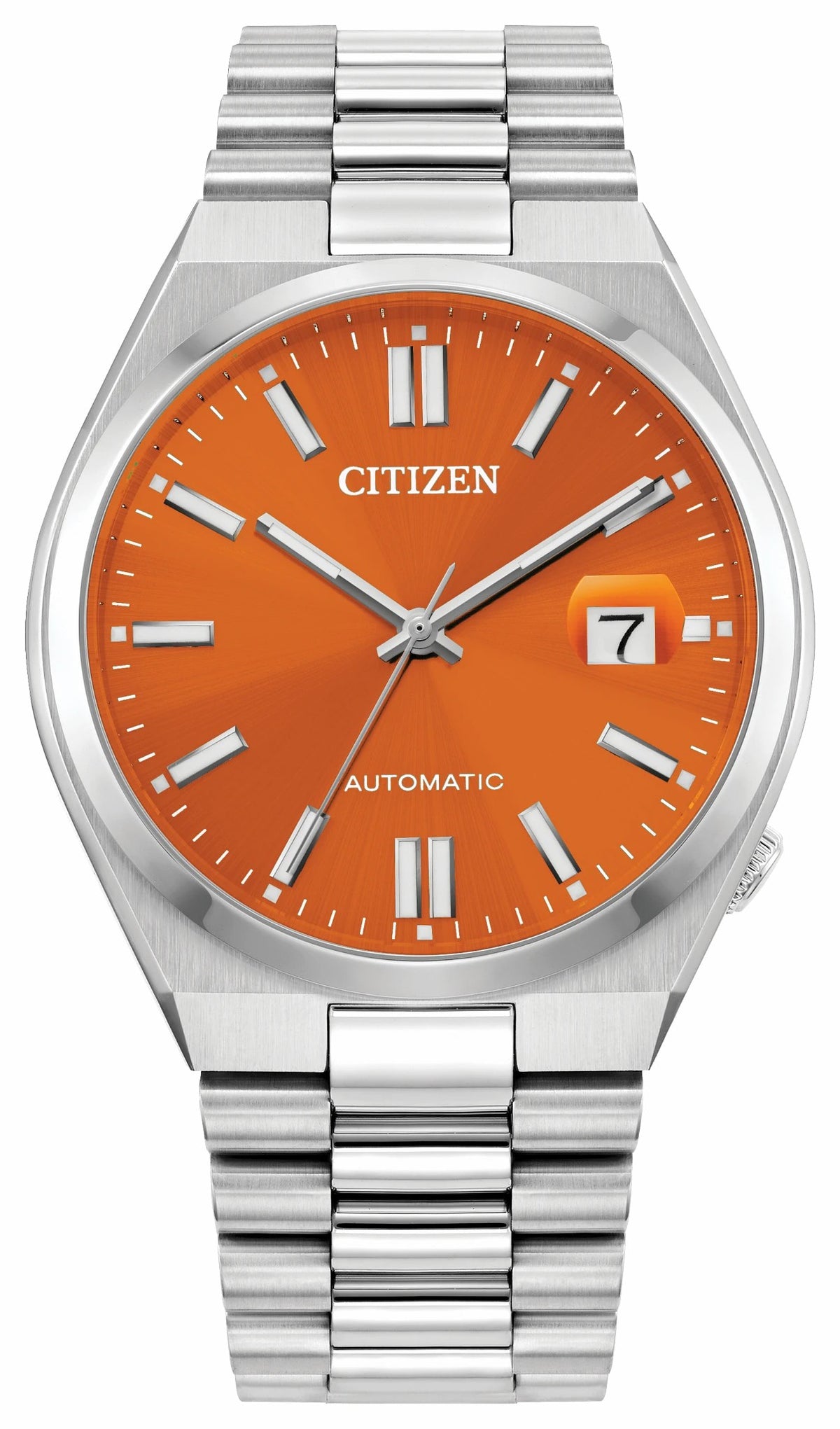 TSUYOSA Orange Dial Stainless Steel Bracelet NJ0151-53Z