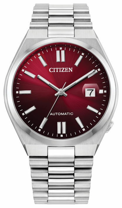 TSUYOSA Red Dial Stainless Steel Bracelet NJ0150-56W