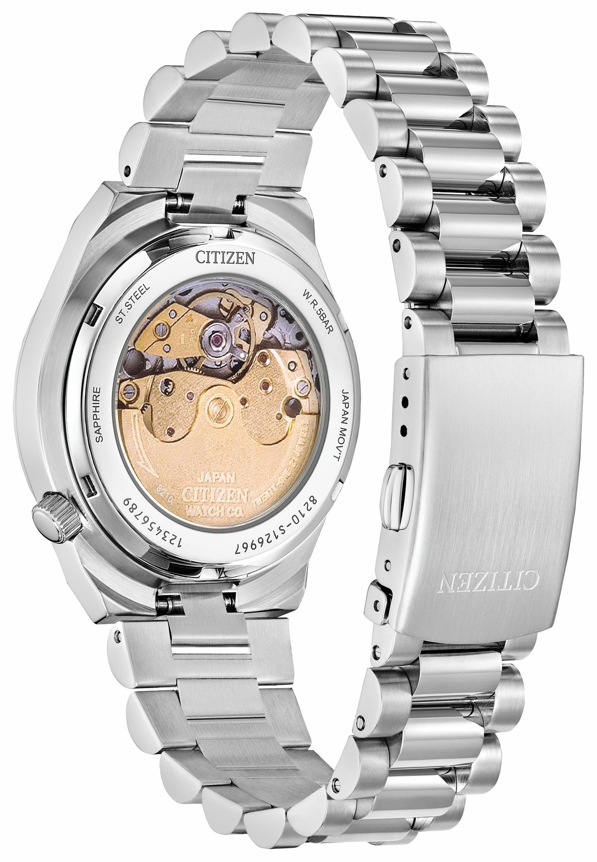 TSUYOSA 37mm Pink Dial Stainless Steel Bracelet NJ0200-50Z
