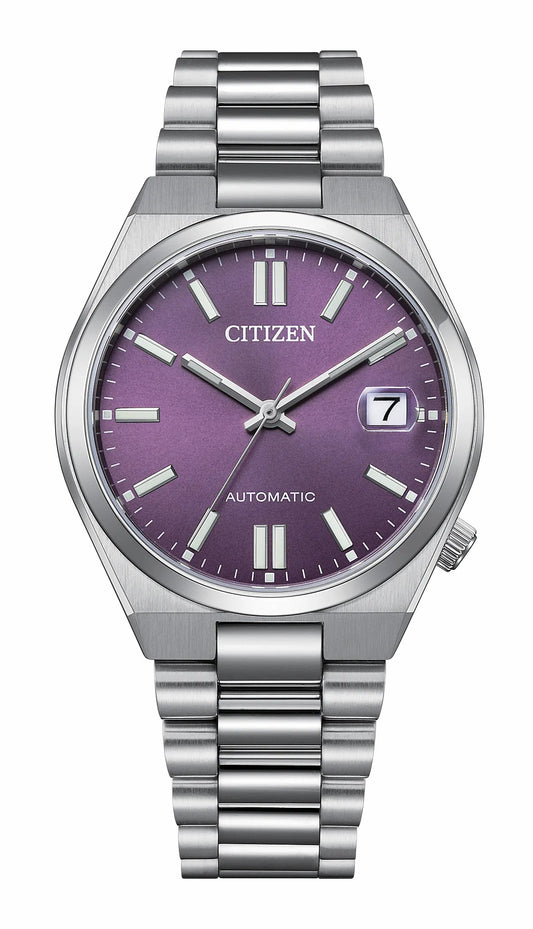 TSUYOSA 37mm Purple Dial Stainless Steel Bracelet NJ0200-50W