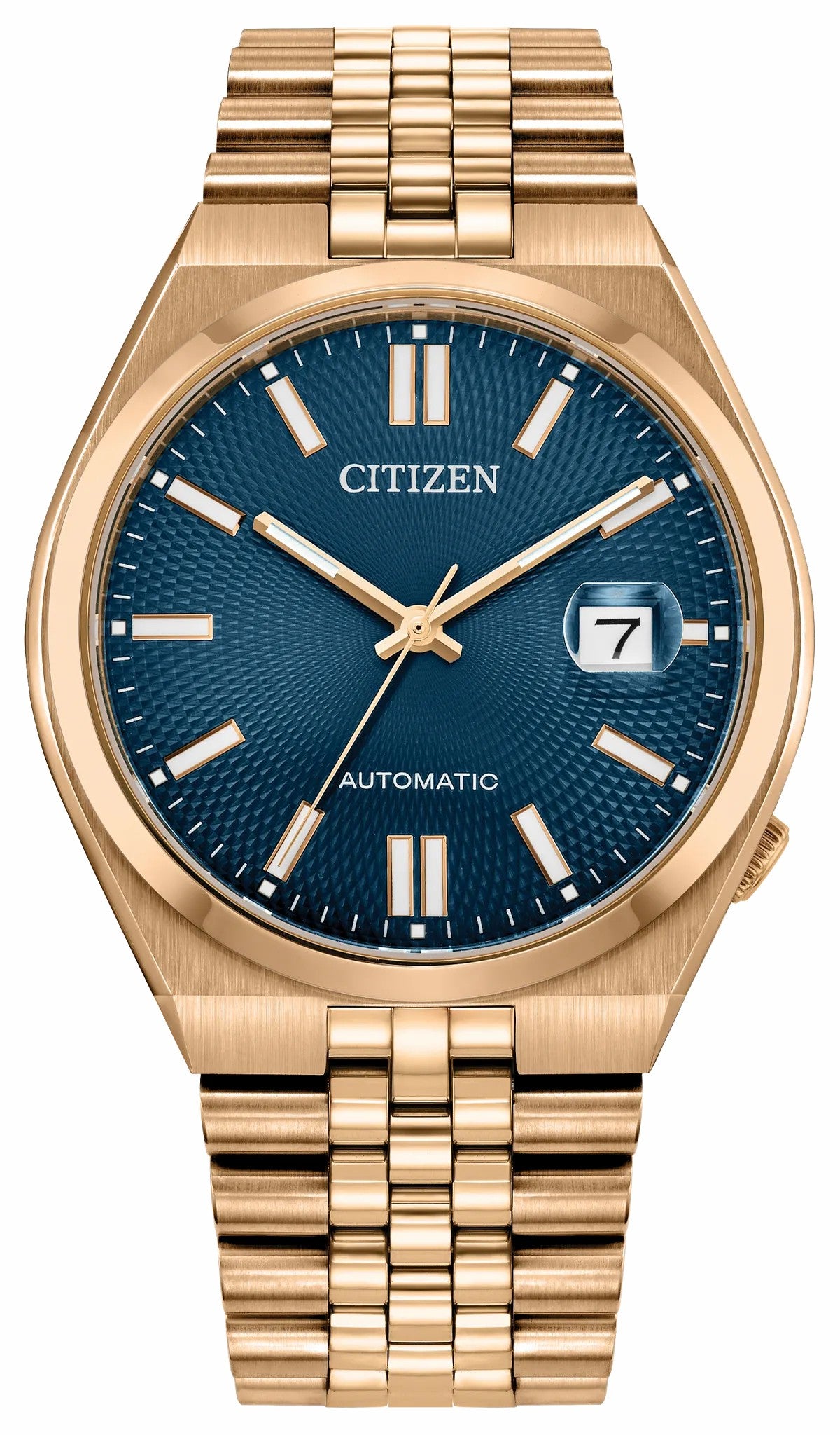 TSUYOSA 60 Blue Dial Stainless Steel Bracelet NK0023-57L