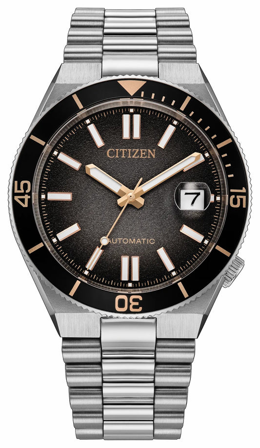 TSUYOSA Shore "Time Slip" Black Dial Stainless Steel Bracelet NJ0238-57E
