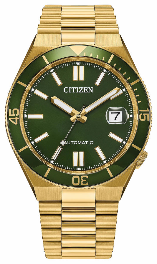 TSUYOSA Shore Green Dial Stainless Steel Bracelet NJ0232-53X