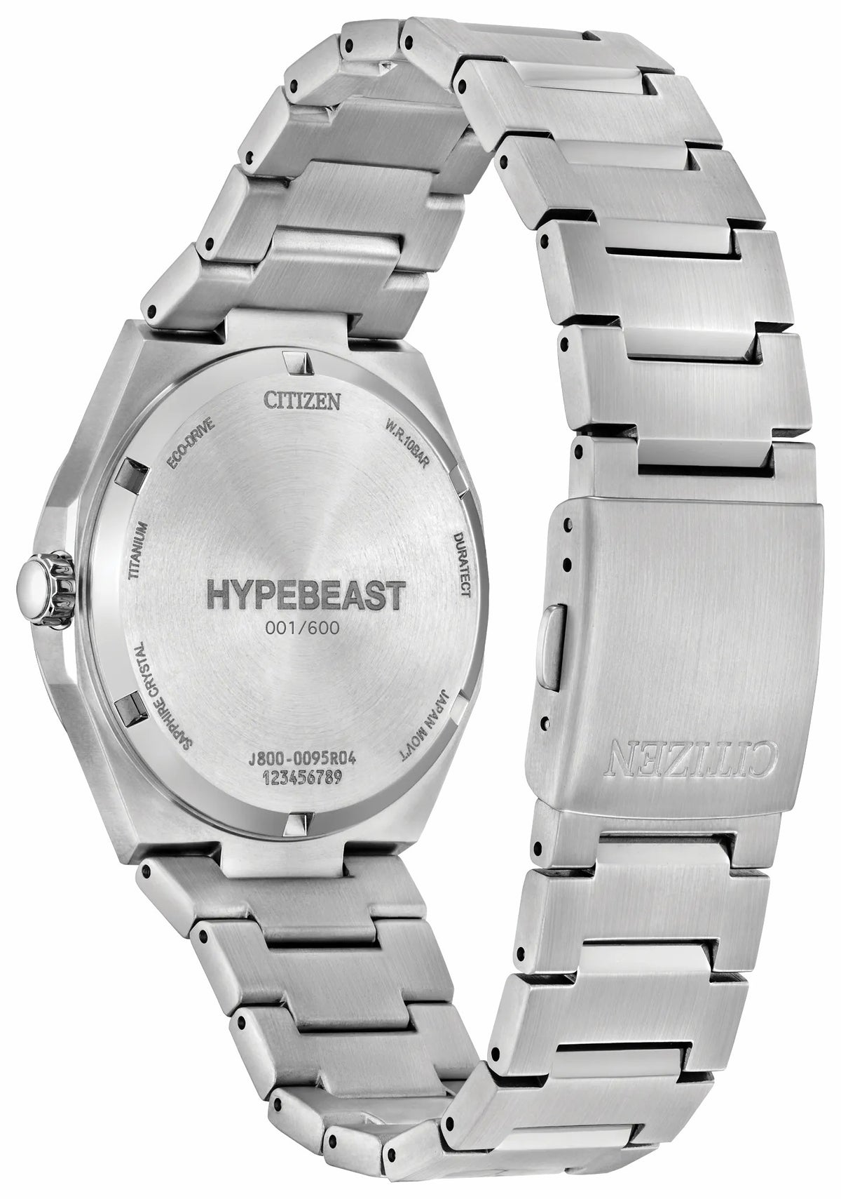 Zenshin Three-hand x Hypebeast Silver-Tone Dial Super Titanium with Duratect Platinum Bracelet AW0138-59A