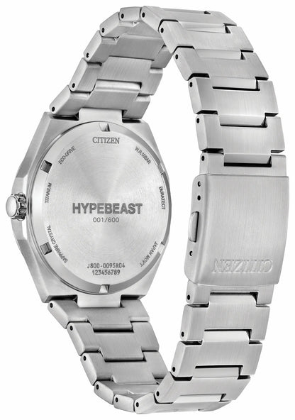 Zenshin Three-hand x Hypebeast Silver-Tone Dial Super Titanium with Duratect Platinum Bracelet AW0138-59A