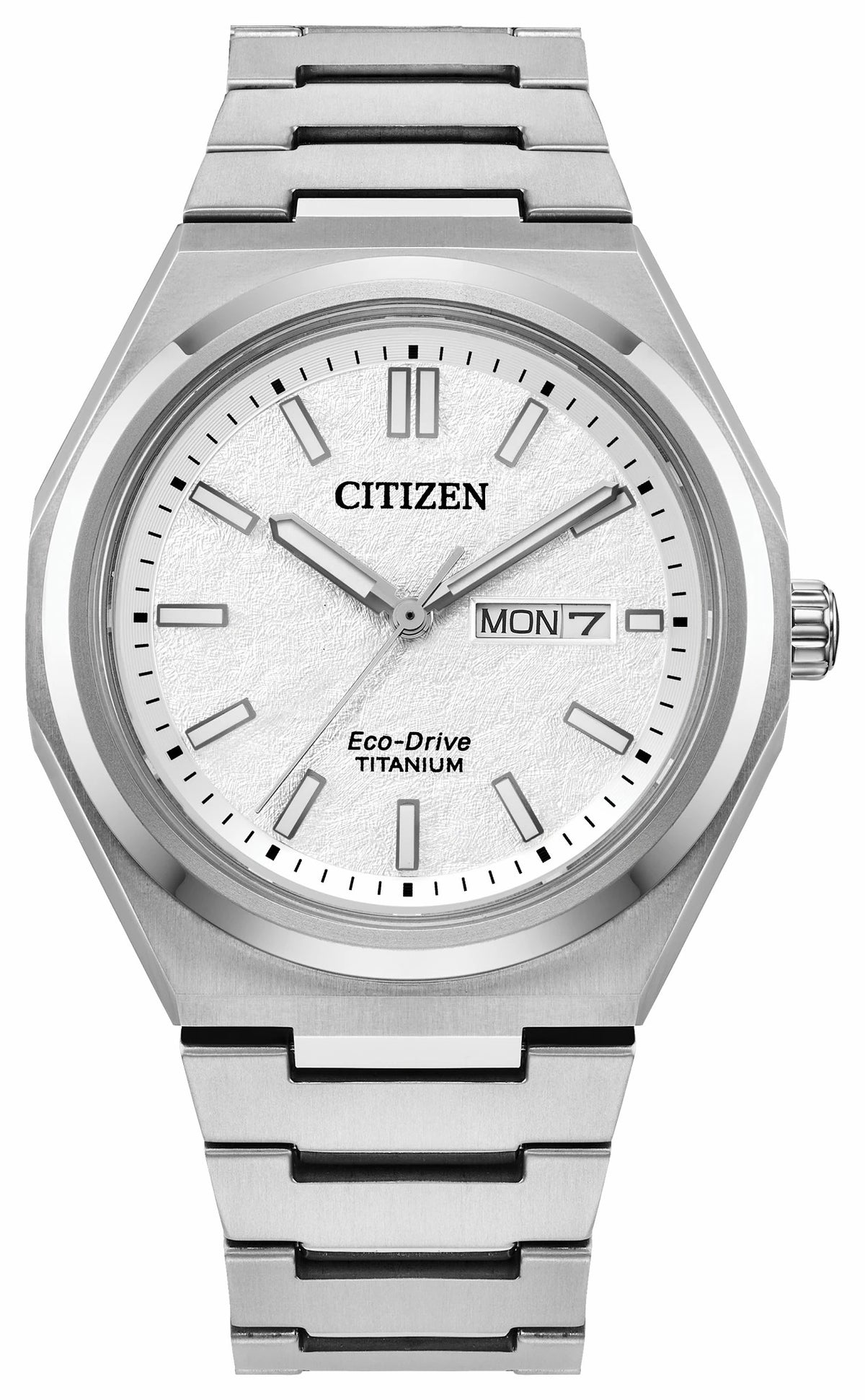 Zenshin Three-hand White Dial Super Titanium Bracelet AW0130-85A